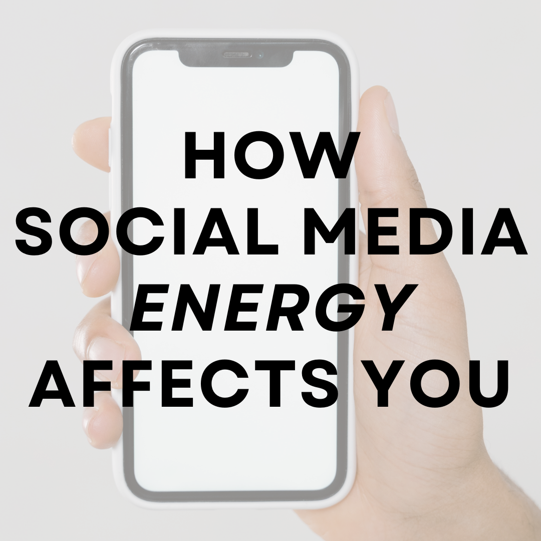 How social media energy affects you, hand holding mobile phone